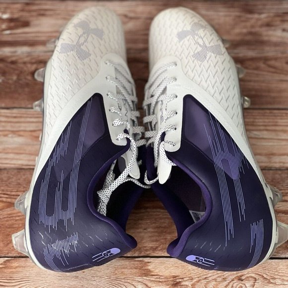 Under Armour Blur LUX MC Football Cleats White Purple 3023190-500 Men\'s Size 13 main image 9